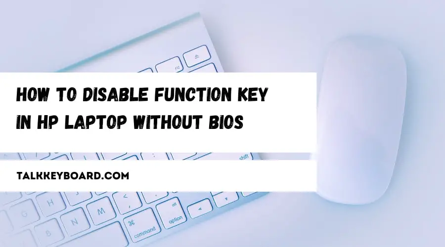 How to Disable Function Key in HP Laptop Without BIOS