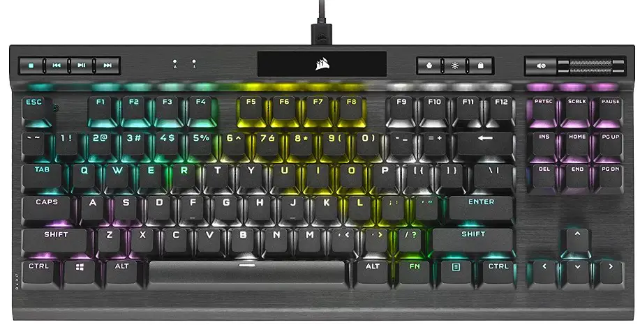 CORSAIR K70 RGB TKL – CHAMPION SERIES Tenkeyless Mechanical Gaming Keyboard