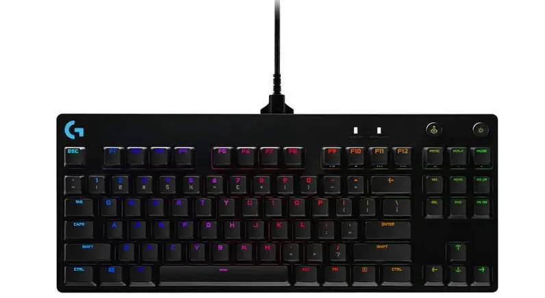  Logitech G PRO Mechanical Gaming Keyboard, Ultra Portable Tenkeyless Design