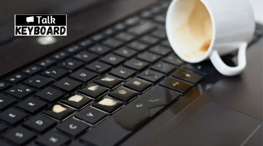 Spilled Tea on Laptop Keyboard