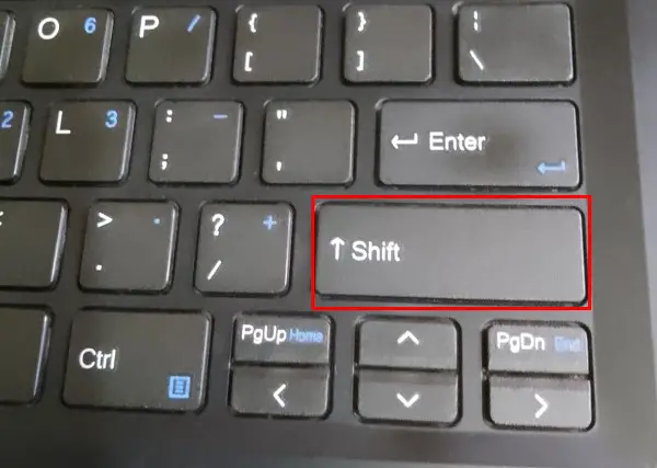 shift key 