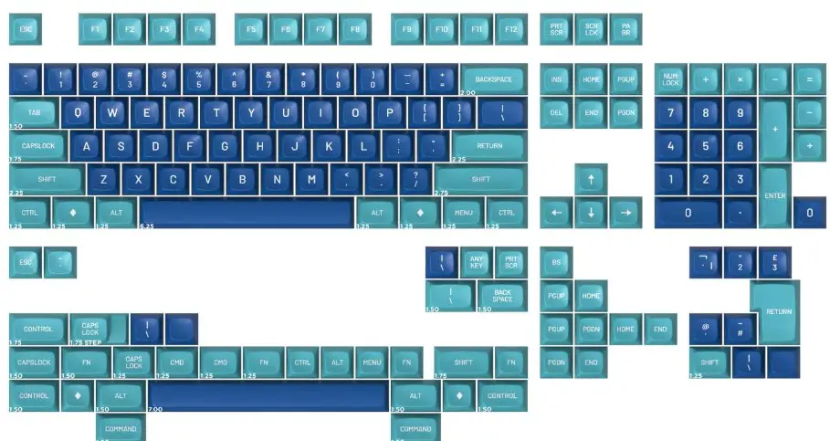DROP MT3 Dasher Keycap Set, ABS Hi-Profile Keycaps