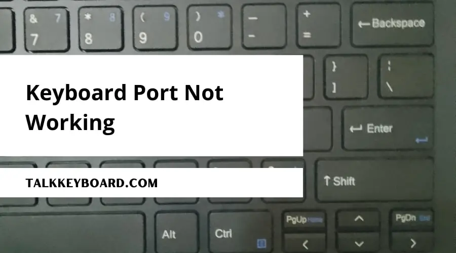 Keyboard Port Not Working