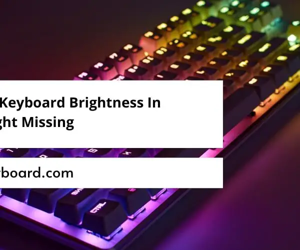 Adjust Keyboard Brightness In Low Light Missing