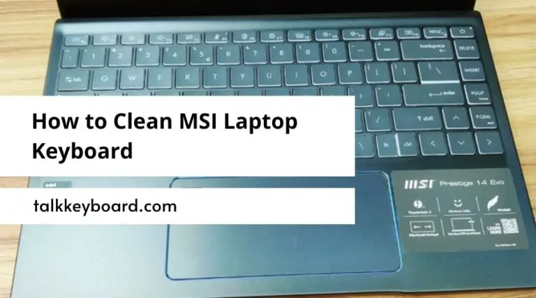 Clean MSI Laptop Keyboard