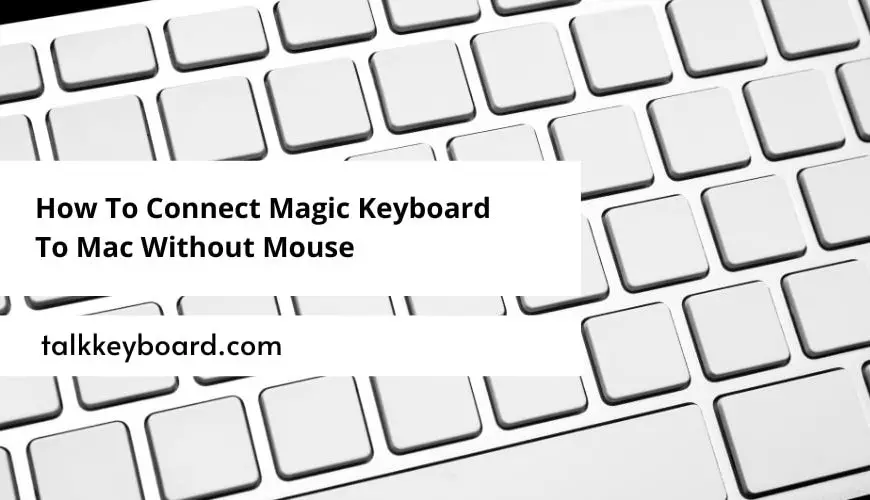 How To Connect Magic Keyboard To Mac Without Mouse