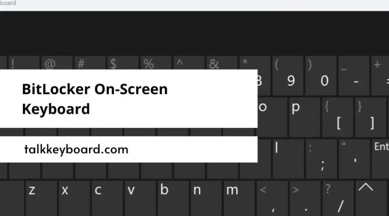 BitLocker On-Screen Keyboard