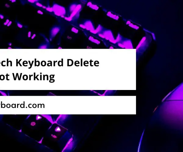 Logitech Keyboard Delete Key Not Working