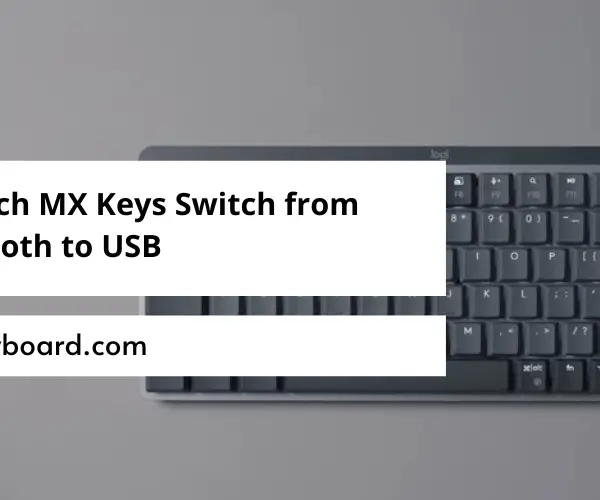 Logitech MX Keys Switch from Bluetooth to USB