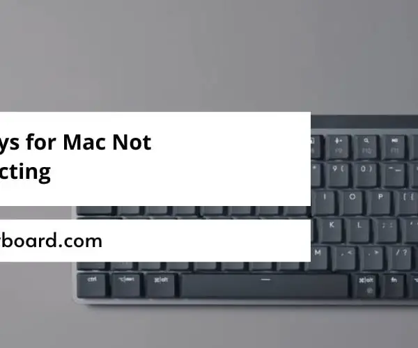 MX Keys for Mac Not Connecting