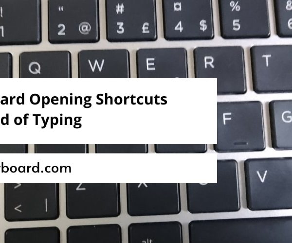 Keyboard Opening Shortcuts instead of Typing