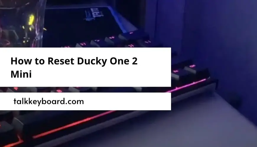 How to Reset Ducky One 2 Mini