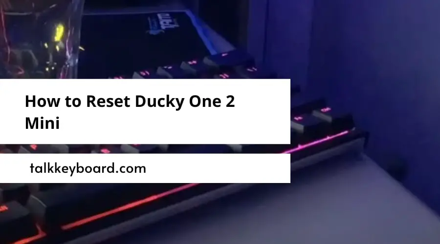 How to Reset Ducky One 2 Mini